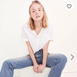 Madewell White popover shirt